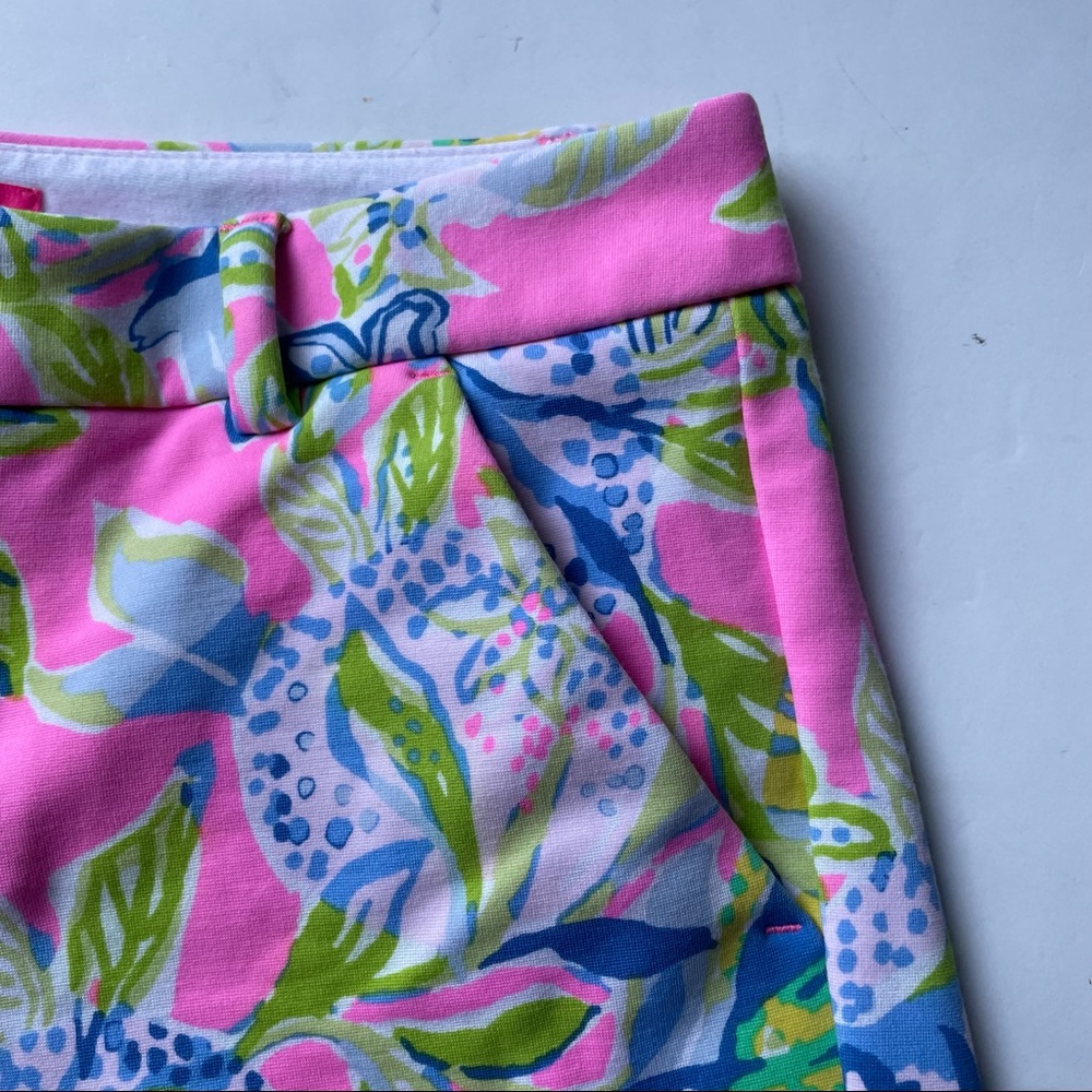 Lilly Pulitzer Callahan Knit Short 5” Casual Stretch Multicolor Pink Size 00 - Picture 7 of 8